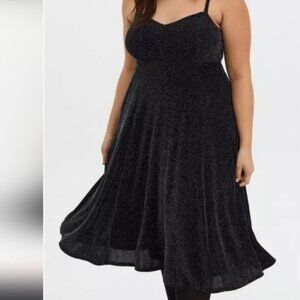 Torrid Multi Shiny Glitter Skater Dress